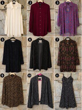 12 Piece SILK LOT - Size ~S (XS/S/2/4) 4 Dresses, 6 Blouses, 2 Jackets